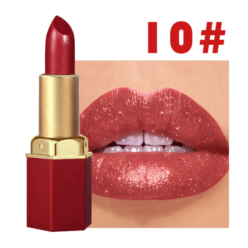 Long Lasting Matte Waterproof Lip Gloss - 6-Color Lipstick Set for Daily & Party Makeup