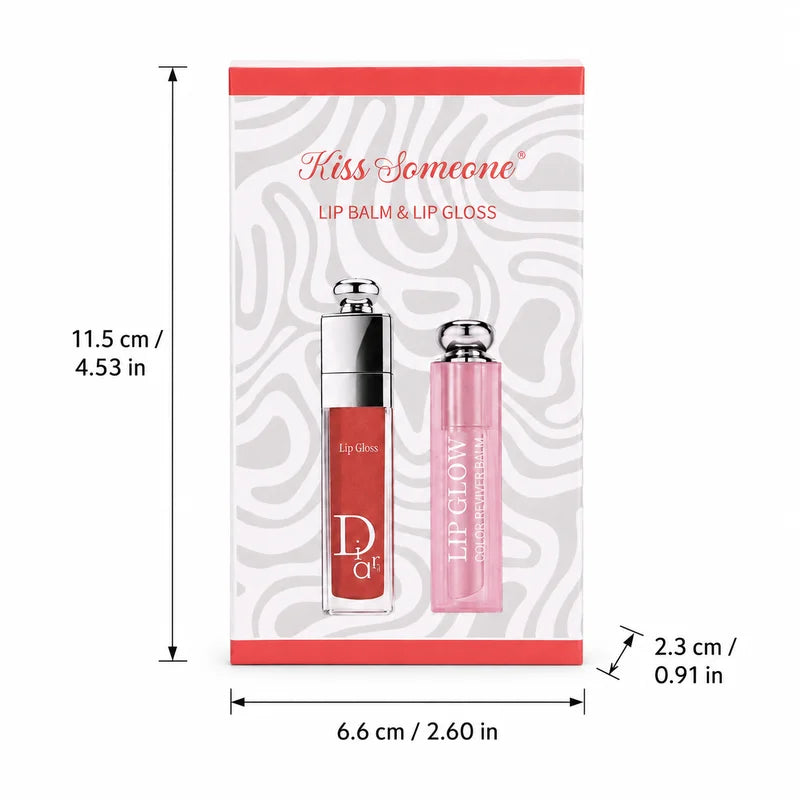 Colored Lip Oil Set with Matte & Changing Lipstick - Moisturizing, Long-Lasting, Non-Greasy