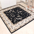 Cotton Area Rug for Living Room and Bedroom - Square Doormat with Tessel Edge Design
