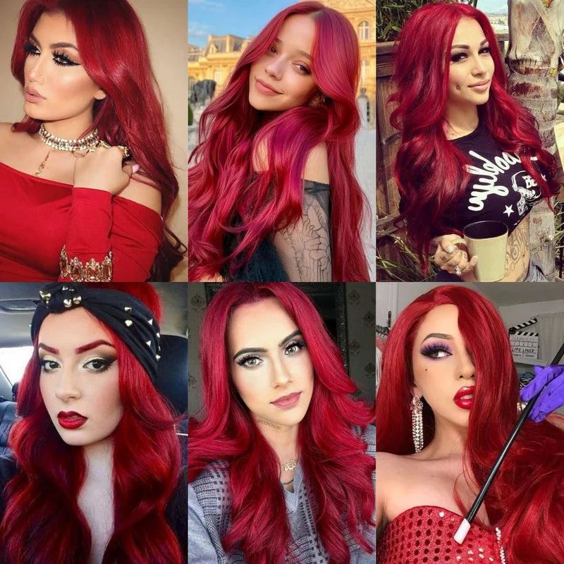 Long Wavy Synthetic Wig with Natural Hairline for Daily & Party Wear