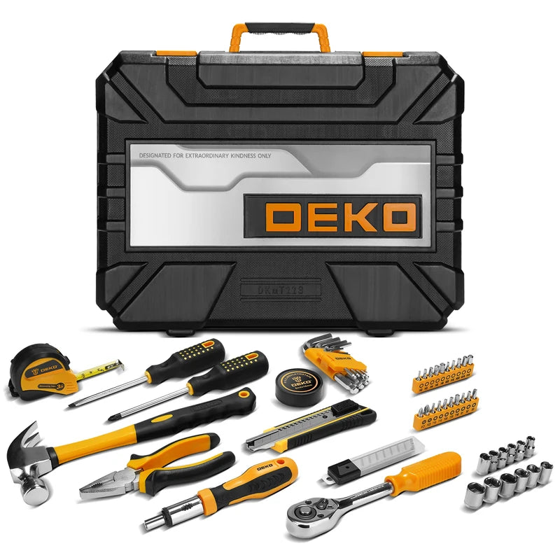 228-Piece Socket Wrench Auto Repair Tool Set with Plastic Toolbox