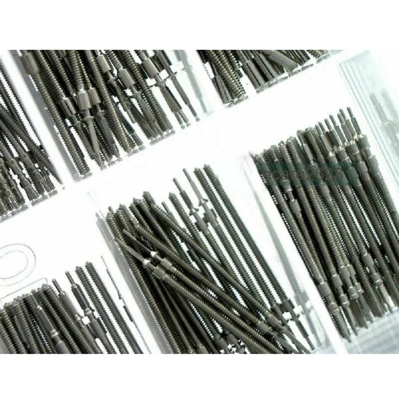 Watch Crown & Stem Set with Repair Tool Kit - Watch Extension Parts for Quartz Watches