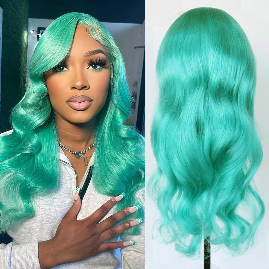 Brazilian Human Hair Wig with HD Transparent Lace Front 28-42in, Pre-Plucked, Body Wave, 200% Density, Multiple Colors & Lengths