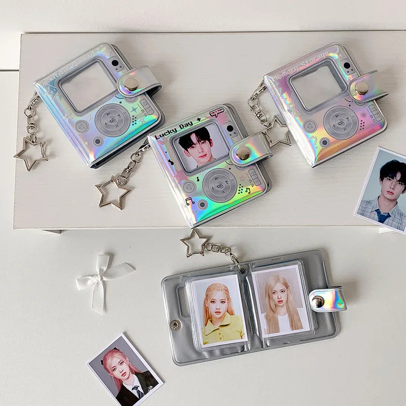 Mini Photo Album Pendant Keychain - Sparkling Girl Idol Photo Storage Card Book
