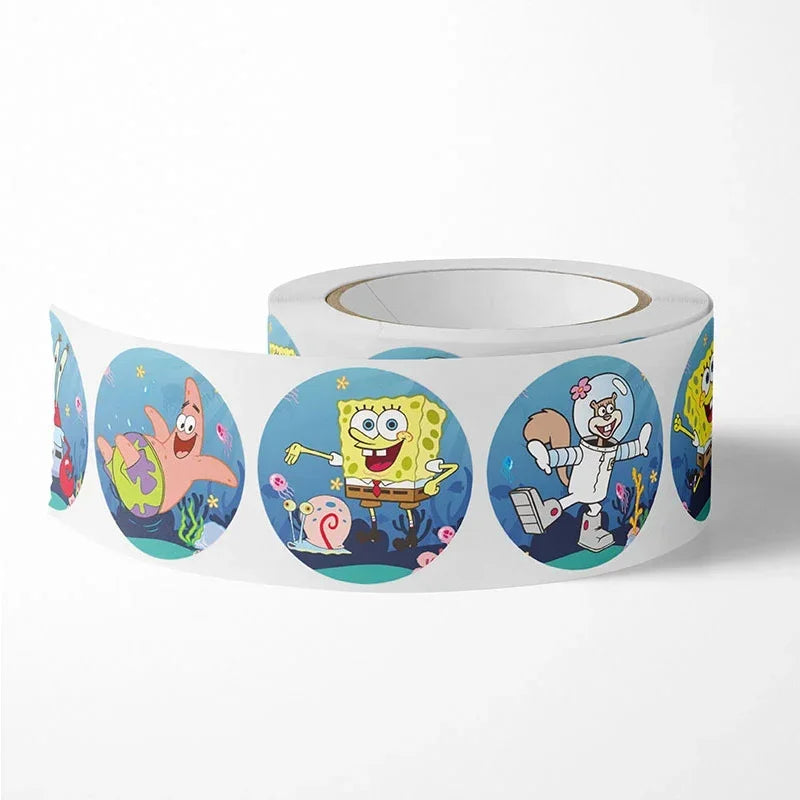 SpongeBob SquarePants Sticker Set - 500 Cartoon Anime Decals for Kids Luggage and Stationery