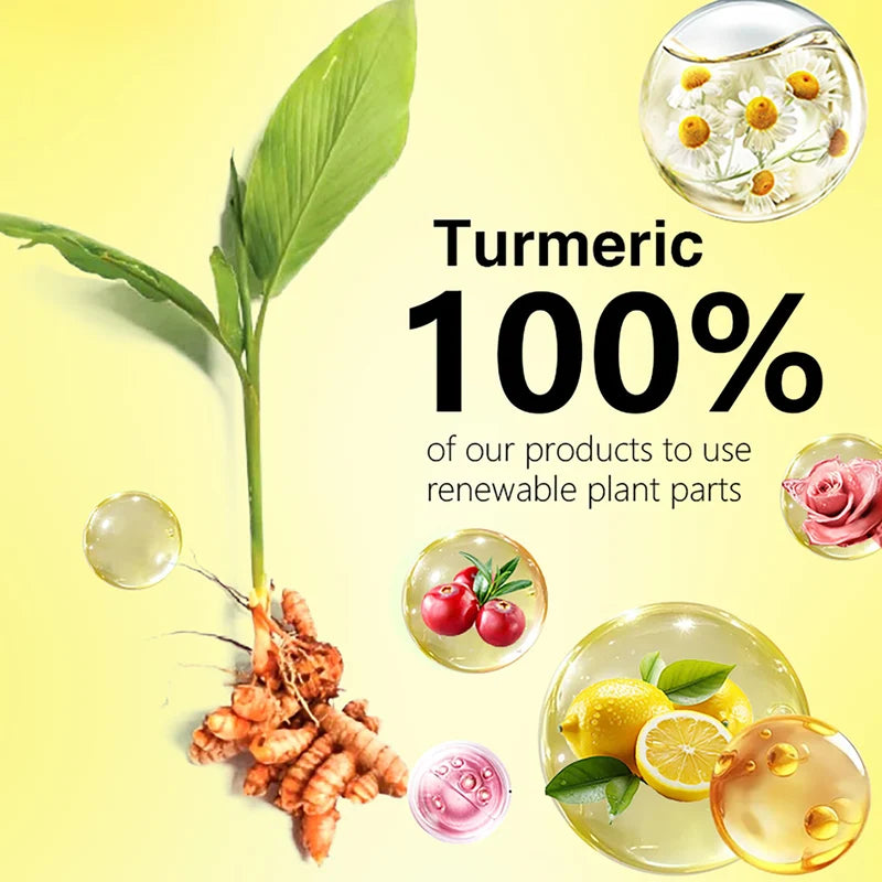Brightening Foaming Facial Cleanser with Turmeric & Kojic Acid - 160ml, Removes Makeup & Acne