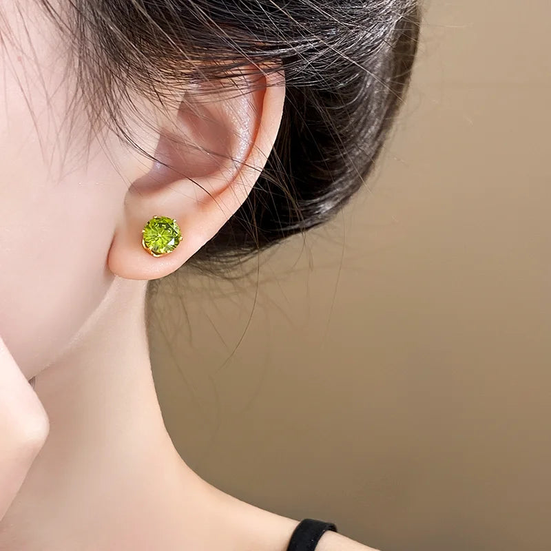 Luxury Zircon Earrings Set with Gift Box for Women - Elegant Jewelry Gift