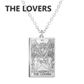 Tarot Card Necklace Major Arcana Divination Jewelry Stainless Steel Gift for Women Men