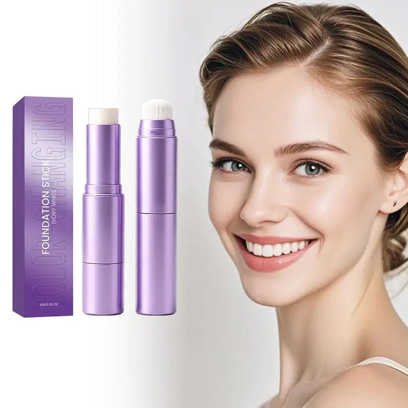 Color-Changing Foundation Stick with Moisturizing & Long-Lasting Coverage