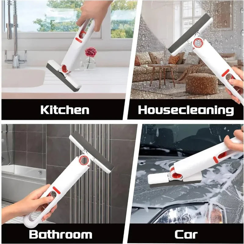 Mini Handheld Folding Mop with Self-Squeezing Sponge for Home Cleaning