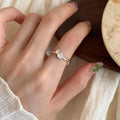Sterling Silver Opal Flower Ring for Women - Elegant Jewelry Gift