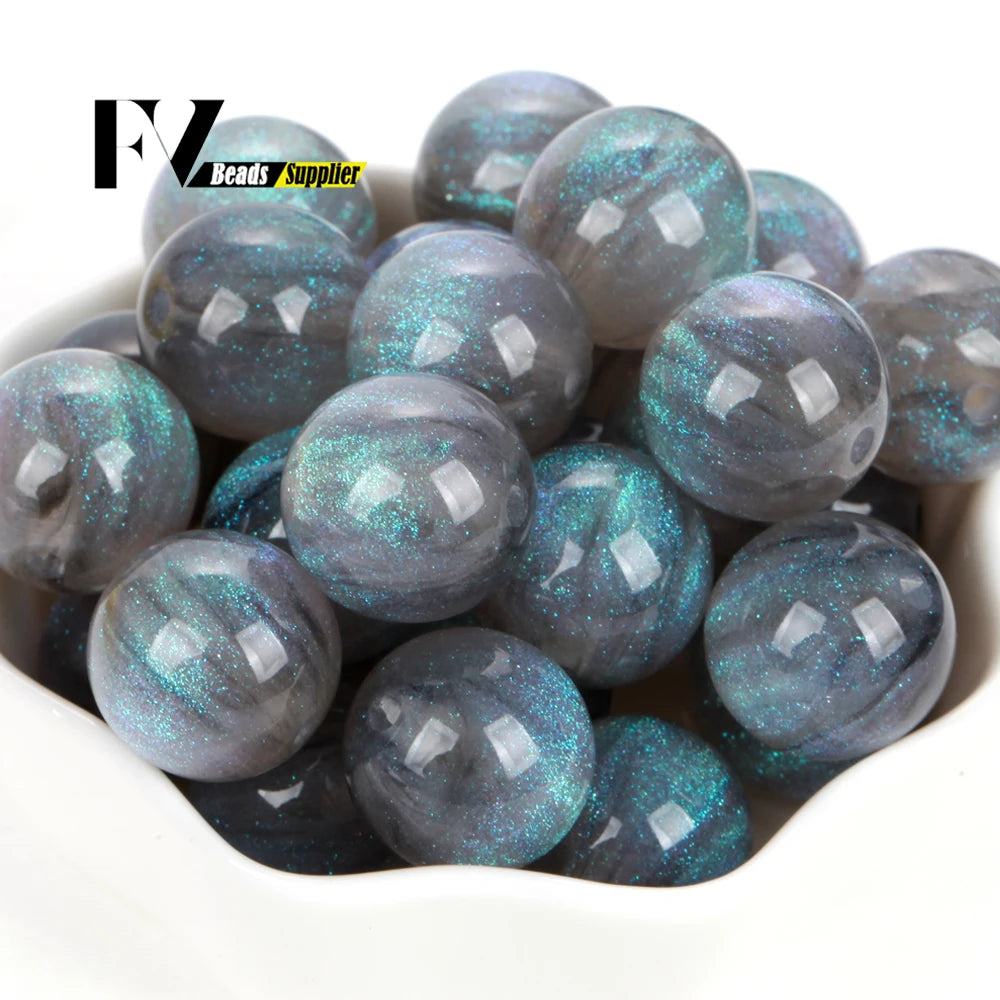 Imitation Cat Eye Round Beads for Jewelry Making - 8-20mm, Assorted Colors, 100pcs