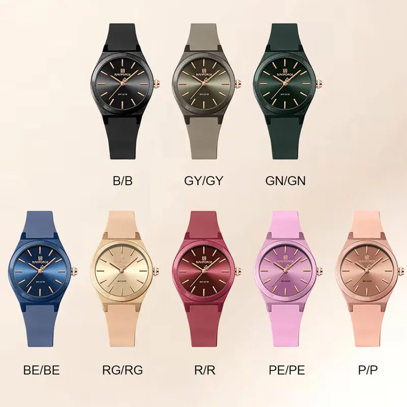 Women’s Quartz Sport Watch with Silicone Strap - Fashion Dress Wristwatch, Water Resistant