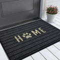 Absorbent Flocking Door Mat with Stripe Design - Entrance, Shower, Small Carpet