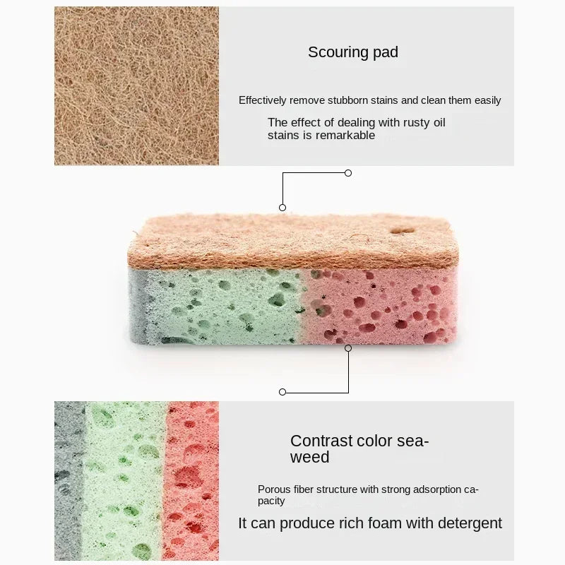 Nano Technology Cleaning Sponge Set - Multi-Purpose Kitchen & Bathroom Tools, Cotton & Wood Pulp, 5/10/20 Pieces