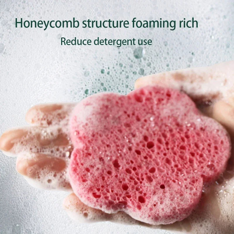 10PCS Natural Cellulose Face Cleaning Sponges for Exfoliating and Makeup Removal