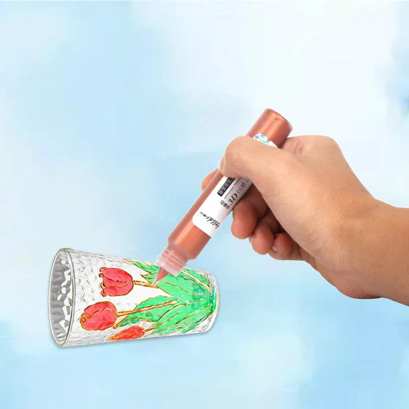 Sun-Resistant Glass & Acrylic Paint Set - 10/30ml Craft Paint for Art & Decoration
