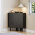 Farmhouse Corner Storage Cabinet with Adjustable Shelf - Industrial Wooden Corner Table