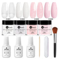 10pcs Nail Dip Powder Set Natural Finish No Lamp Needed Long Lasting DIY Nail Art