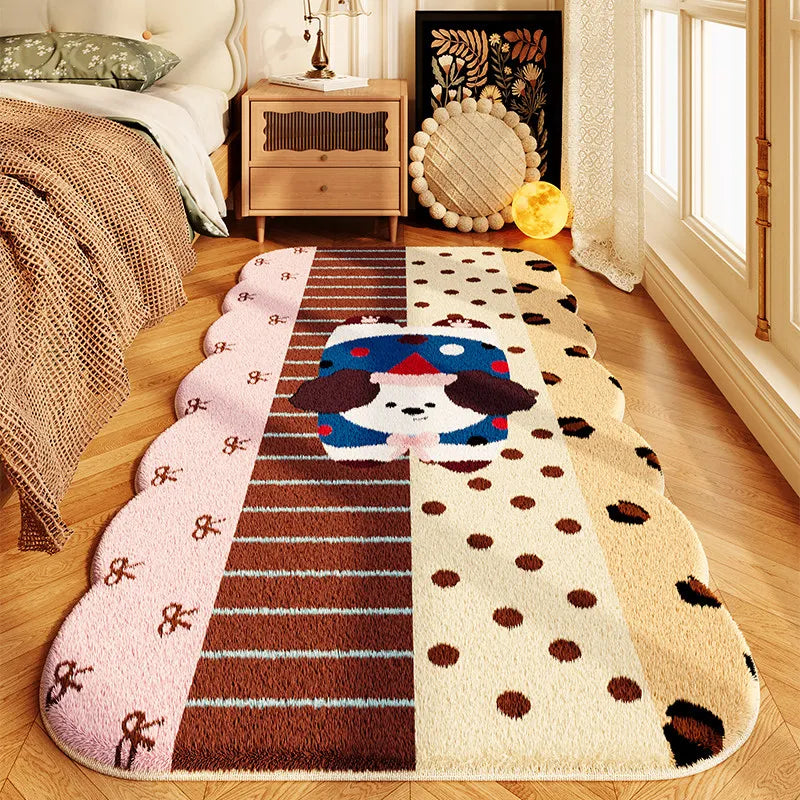 Maillard Cartoon Style Rug - Soft Non-Slip Home Decor for Bedroom & Living Room