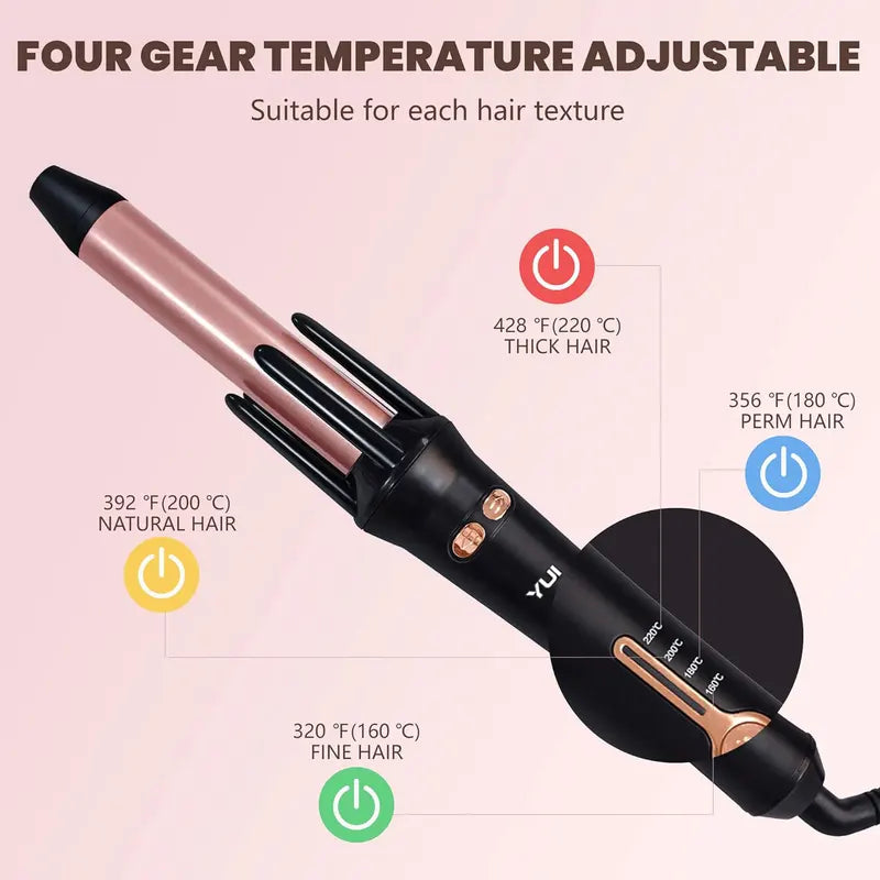 Auto Rotating Ceramic Hair Curler - Automatic Curling Iron & Styling Wand
