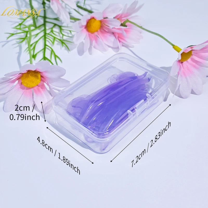 4 Pairs Silicone Eyelash Perm Pads - L Curl Lash Rod Shields for Eyelash Lifting and Makeup