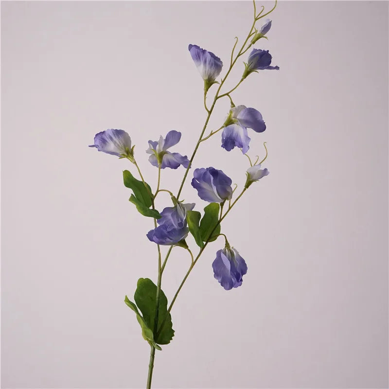 5Pcs Artificial Pea Flowers Bouquet Real Touch Wedding Decor Home & Party