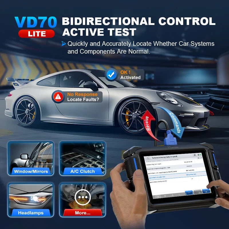 OBD2 Automotive Scanner Bi-Directional Car Diagnostic Tool with 31+Reset & Free Updates