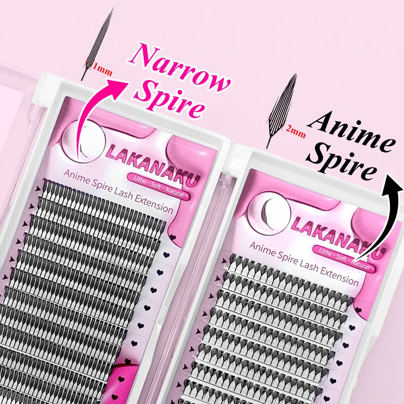 False Eyelashes with Technological Fibers and Spike Design - Narrow Spire Style