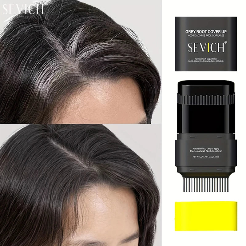 Instant Gray Hair Root Cover Up Stick for Gray White Hair Concealer & Hairline Touch-Up