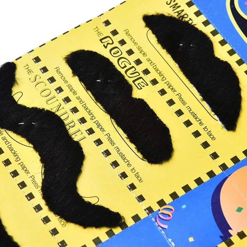 6 Pack Black Fake Beards for Pirates, Disguises & Costumes