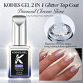 UV Gel Nail Top Coat No Wipe Glitter Sealer 15ml Long-Lasting Shine