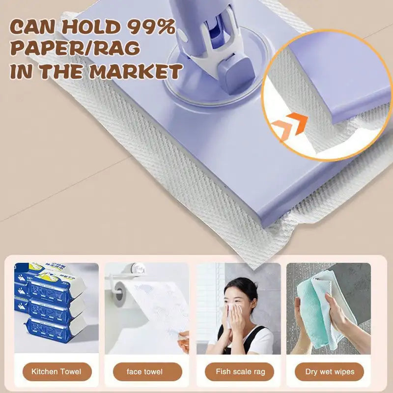 Indoor Quick Dry Dust Mop with Adjustable Handle for Home Cleaning