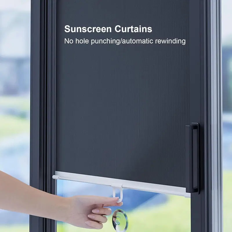 Blackout Roller Blinds with Suction Cups for Bathroom & Window Privacy - Multiple Colors