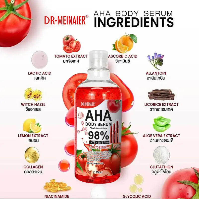 500ml Tomato Face & Body Essence Lotion - Whitening, Moisturizing & Repair