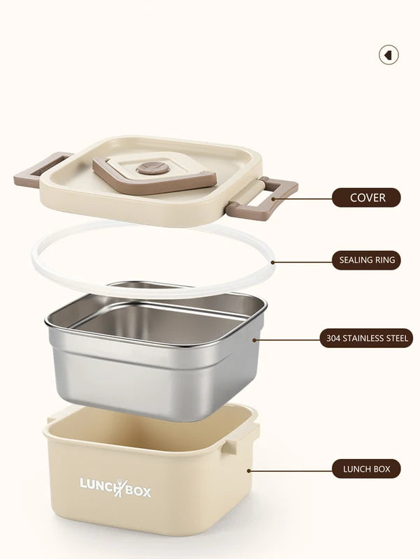 Insulated Stainless Steel Bento Box Set with Travel Lunch Bag - Multiple Colors