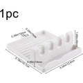 Paint Brush Rest Holder with 4 Slots - Plastic Drip Tray for Watercolor, Oil, Acrylic Painting