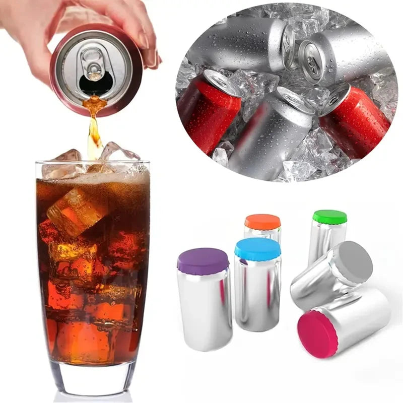 6 Pack Silicone Can Lids - Leakproof Soda & Beer Bottle Seals