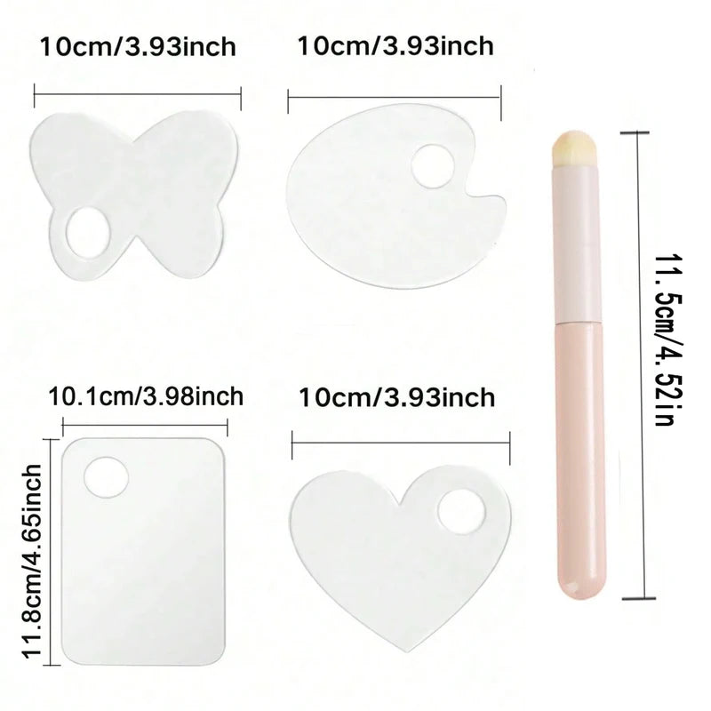 Multicolor Cosmetic Mixing Palette Spatula Set for Makeup, Nail Art & Beauty Tools