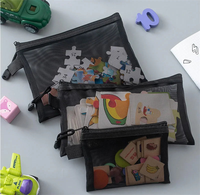 Puzzle Storage Bag 12-Pack Kids Toy Organizer Mesh Zipper Bags