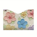 Elegant Floral Tissue Box - Oil Painting Style Desktop Storage for Living Room & Dining