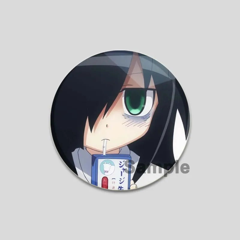 Anime Badge Pin - Tomoko Kuroki Cartoon Cosplay Accessories for Bags & Clothes
