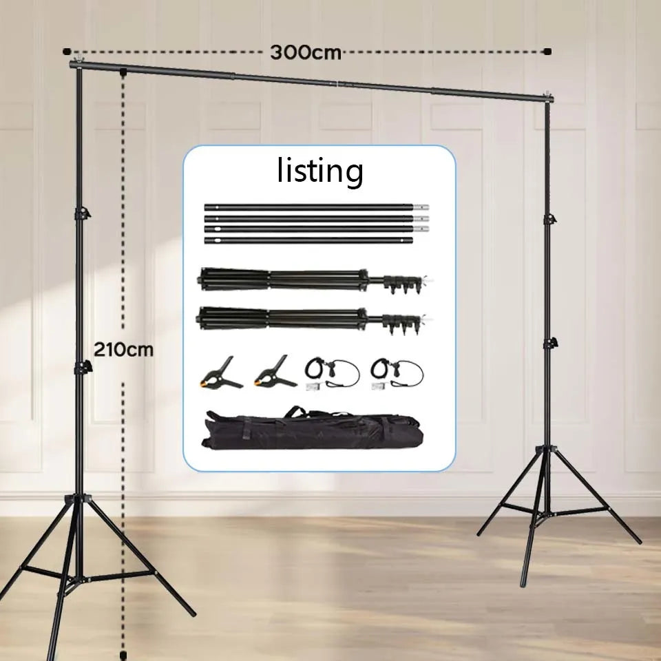 Photography Studio Green Screen Backdrop Support System Frame - Chromakey Background Stand
