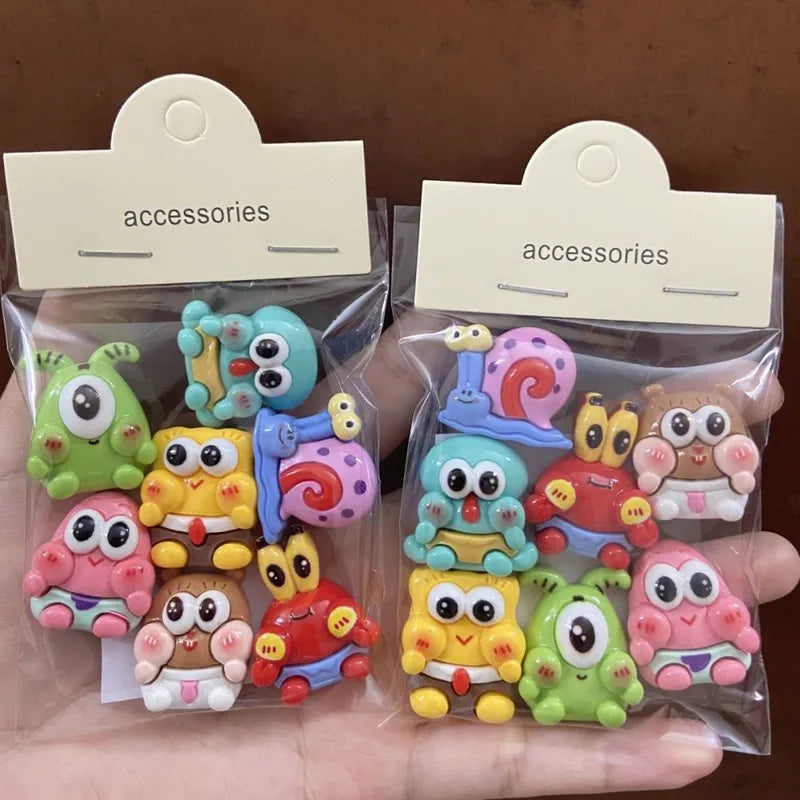 Cute Cartoon SpongeBob and Patrick Sticker Set for DIY Decoration, Gift