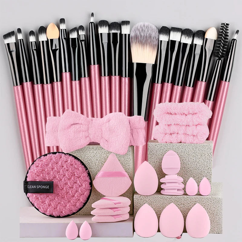 Makeup Brush Set 20Pcs Kit with Fluffy Eye Shadow & Foundation Brushes for Beginners