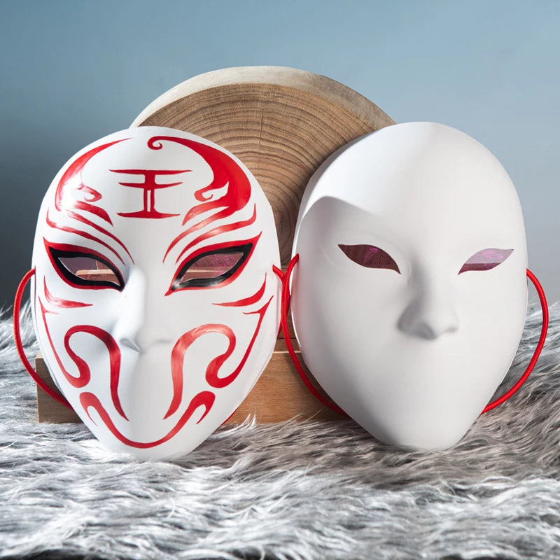 DIY White Face Mask for Cosplay Halloween Masquerade and Party Props