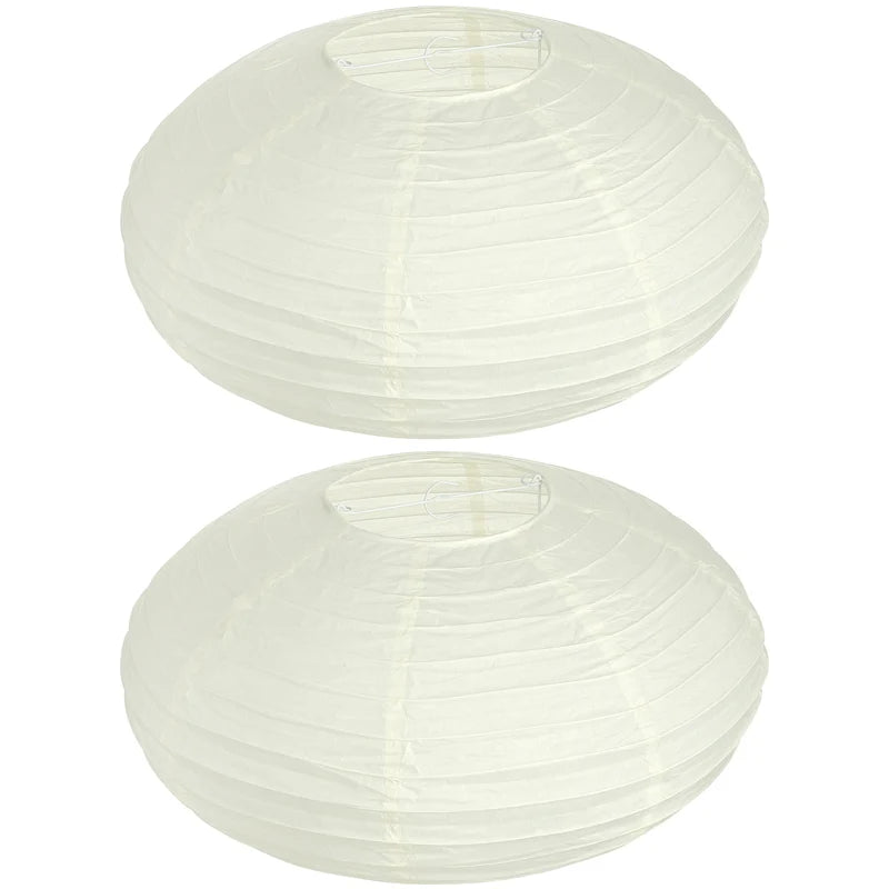 2Pcs Paper Lantern Lampshade Chinese Style Festival Hanging Light Cover Home Decor