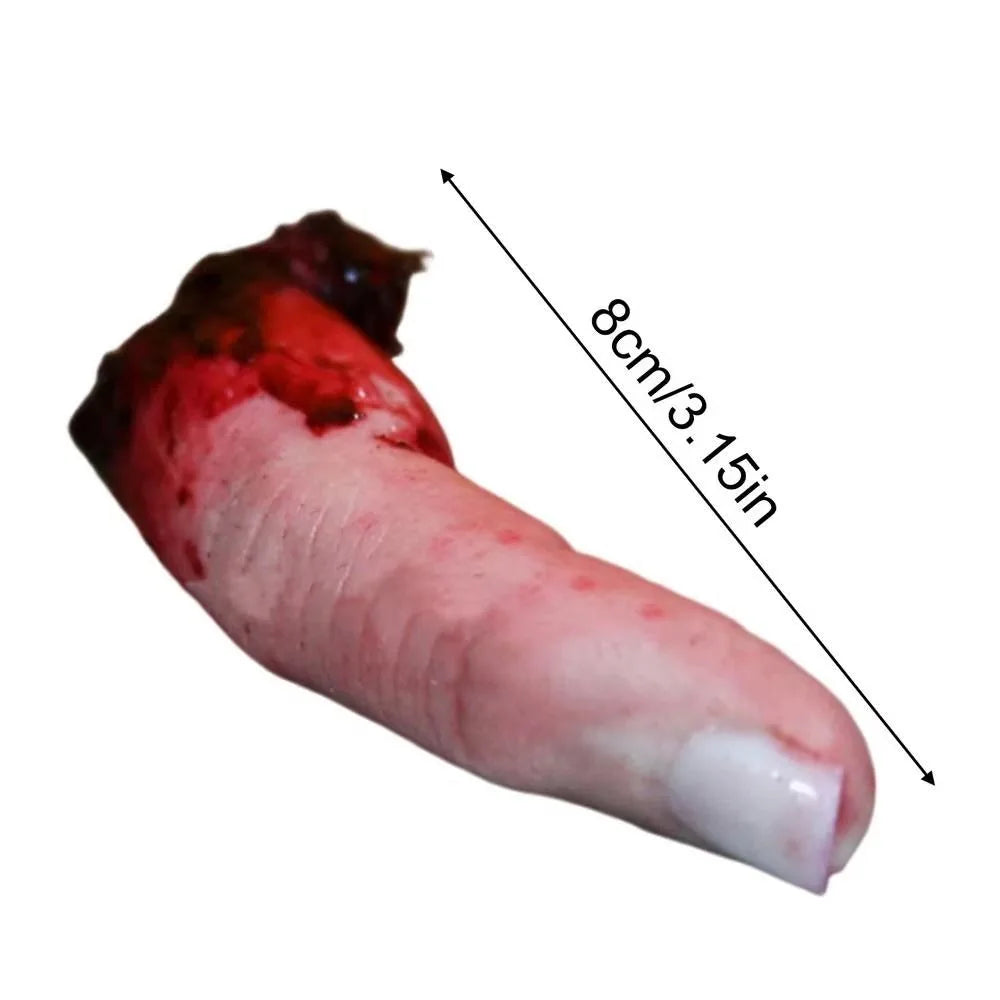 Realistic Severed Finger Prop Halloween Decoration Fake Bloody Finger
