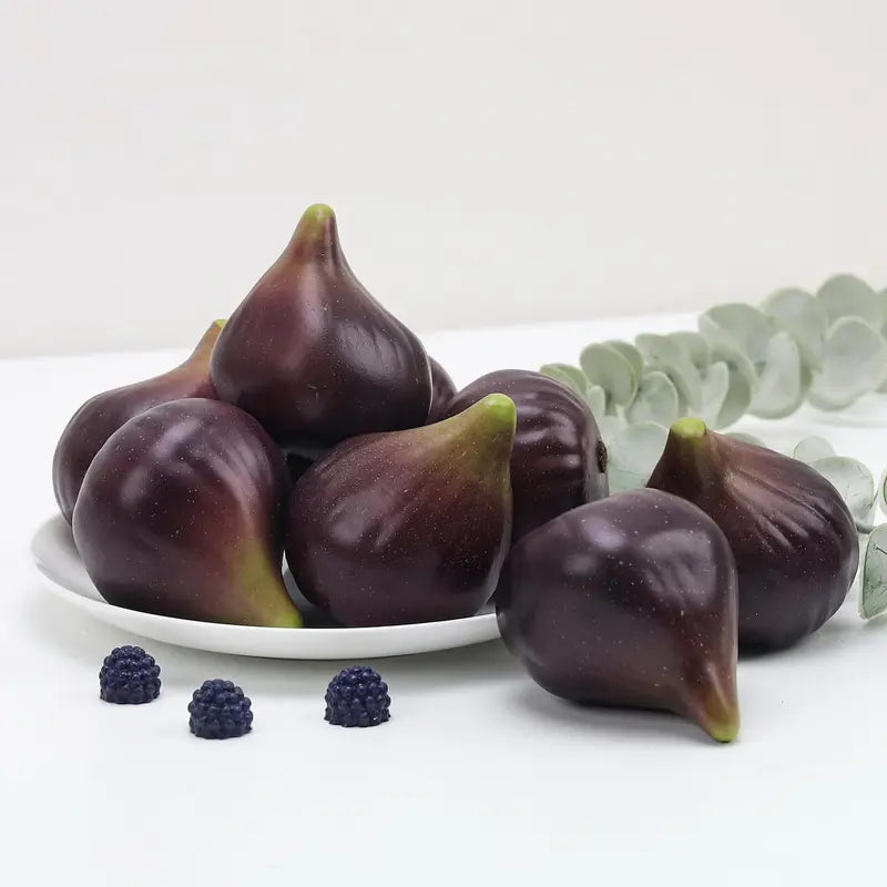 8pcs Artificial Fig Display - Realistic Faux Fruit for Decoration
