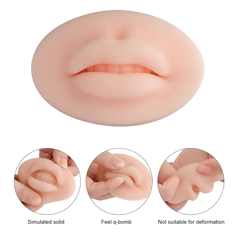 Reusable Silicone Lip Practice Mold for Permanent Makeup and Microblading